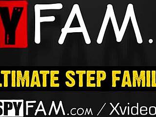 Spyfam step sister convinces step brother to try something new at home