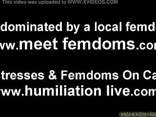 You must eat all your cum in this femdom cei session