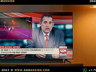 Brunette Latina Lesbian Displays Big Ass in Lingerie at Ggmansion