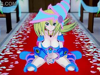 Dark magician girl shares gentle guidance for self-pleasure in yugioh style