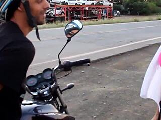 A voyeur watches big tits during car ride