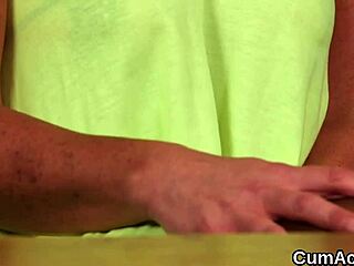 Unusual Babe Gulps Cumshot Cream on Face