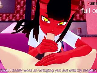 Meru The Succubus Fucked in POV Full on Red