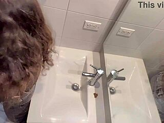 oh god, latina's big ass fingered hard in bathroom at family party!