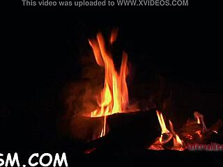 Glamor brunette bimbo gets sleepy while playing with toys