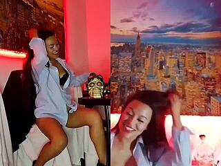 Watch intense perreo dancing with Karol G and Alicia Keys. Want to cum with me?