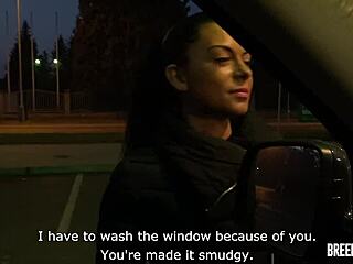 Slutty Window Cleaner Bent Over In Doggystyle Action