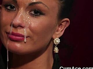 hot doll gulps cumshot juice 😋