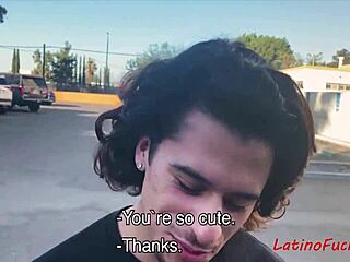 Brunette Latin teen 18+ begs for gay sex cash deal