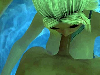 Uncensored 3d jacuzzi fuck with cosplay anime blowjob