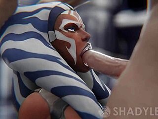 Lady Tano delivers a steamy blowjob in 3D cartoon action.