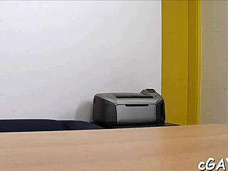 wicked homosexual guys engage in intense three-some sucking contest