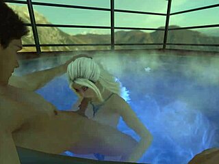Uncensored 3d jacuzzi fuck with cosplay anime blowjob
