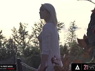 Blonde beauty Lovita Fate seduces with wet mouth.