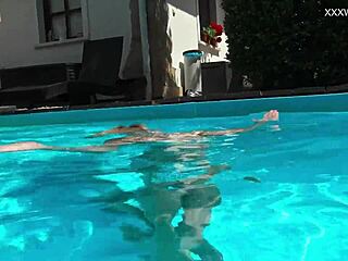 Irina Cage's Busty Underwater Adventures With Intense Public Exposure. Russian Pornstar Dives Deep For Blonde Girlfriend Action.