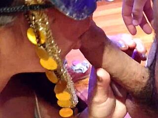 this prostitute sucking the dick deep, taking it all in