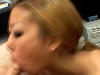 Hey, watch this Asian secretary give an incredible blowjob in the office!