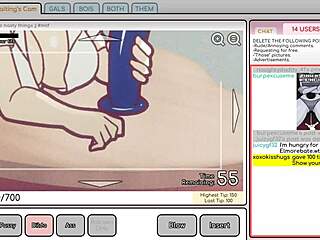 Nicole, show your face on cam while sucking that big dildo in risky job hentai ep 6.