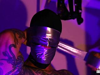 Ravyn Alexa And Heavybondage4life In Self-Bondage Edging With Blindfold And Latex