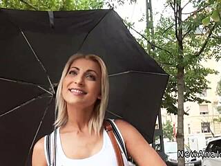 beautiful blonde gets pov anal with big cock