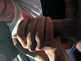 Sloppy blowjob in car ignites deep passion