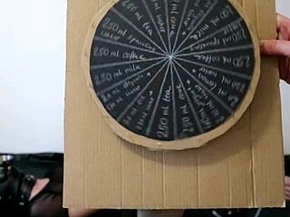 an old couple faces a cum challenge with enema and pee holding, bound in anal bdsm play.