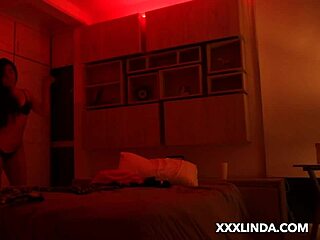 Linda Houston Dances Passionately in the Full Red Light