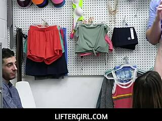 LIFTERGIRL - VOYEUR BOYFRIEND WATCH HOW HIS GF GET FUCKED BY PERV GUARD