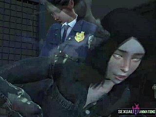 Thief gets fucked hard by lesbian police in hot 3D animations with toys.