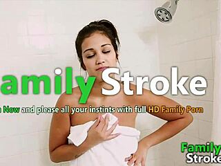 Horny stepsis gets caught in the bath with a group, cheating in pov style