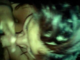 Sexy prostitute gives a rich blowjob with her mouth and hands