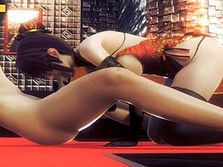 hentai 3d hs01 - getting fucked by chinese chick in custom cowgirl ride 😏