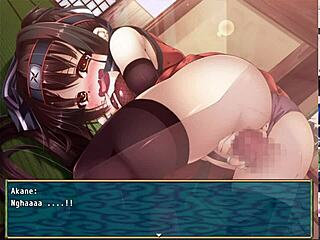 crimson ninja akane bukkake blowjob blowbang bondage toys bound hentai anime game