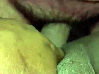 Ebony slut takes wet interracial creampie load