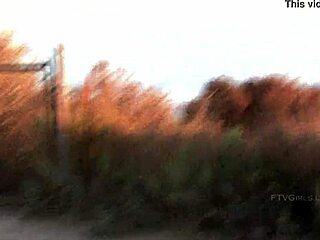 Natural beauty gabby enjoys a relaxing day at the public beach