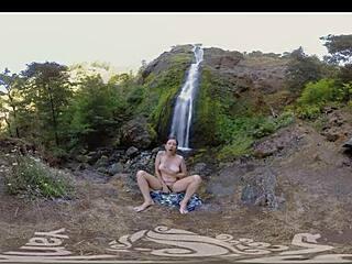 EROTIC MILF CARMEN INTENSELY MASTURBATES OUTDOORS TO CLIMAX AND CUM.