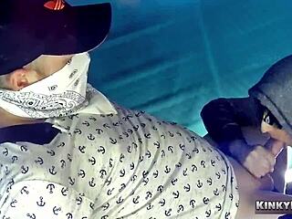 Hot girl sucks dick, swallows eagerly.