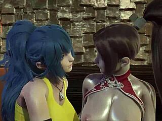 mai and leona heidern clash in an epic futa battle. their intense fight unfolds in king of fighter full video.
