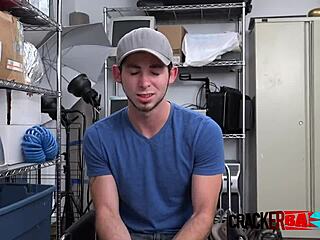 Gay jock drilled hard by director's big black cock!