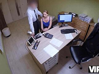 hey, chubby milf nails office interview for cash!