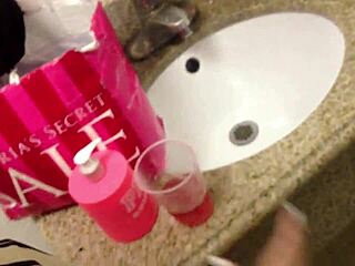 taylor rose enjoys playful moments in the bathroom