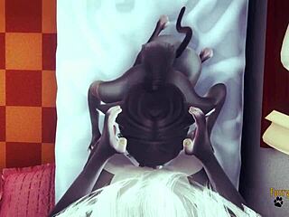 Furry twin cats engage in intense yaoi blowjob and hard sex.