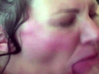 Rayveness, the brunette milf, swallows cum in hardcore facial compilation.