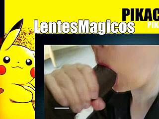 Blonde In Glasses Gives Intense Blowjob To Black Guy!