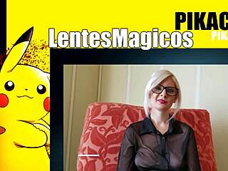 Blonde In Glasses Gives Intense Blowjob To Black Guy!