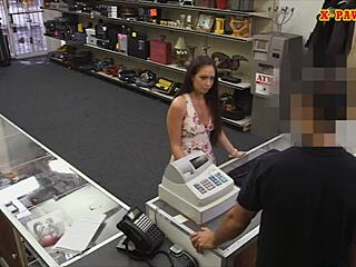 Amateur Babe Banged Hard at the Pawnshop Counter