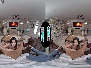 Small 18+ Tit Asian Lulu Chu RIDES Big VR DICK in Wild POV Action