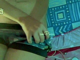 Homemade carrot vibrator fingering session