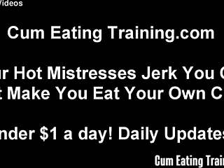 Eat your cum for hot roommates in dorm humiliation