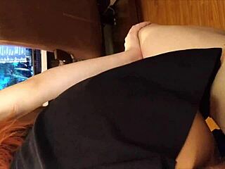 i give a cute redhead girl blowjob then she rides my cock cowgirl with perfect ass pov